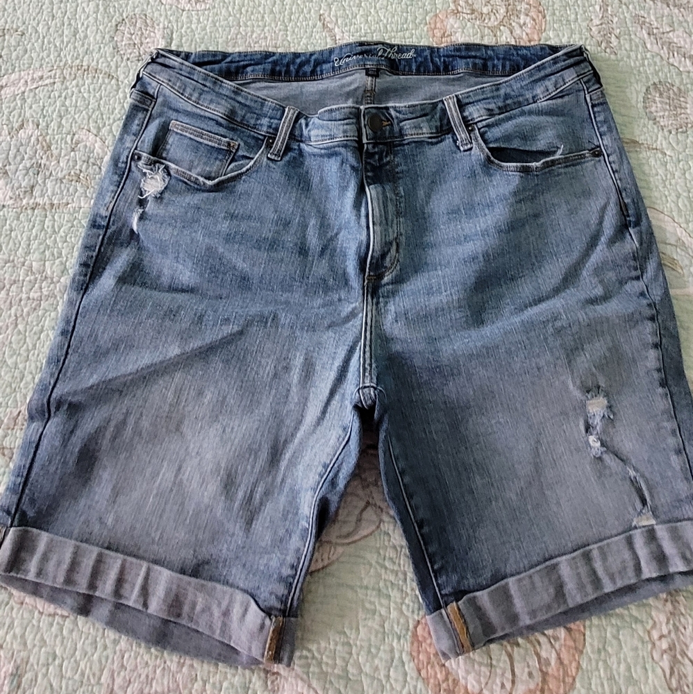 Universal Thread Size 22 Stretchy Blue Jean Shorts